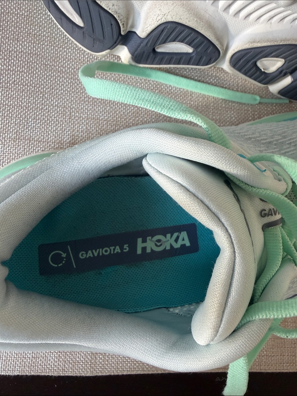Hoka Mint and Teal Performance Running Shoes - Picture 9 of 9